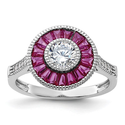 Sterling silver cubic zirconia ring