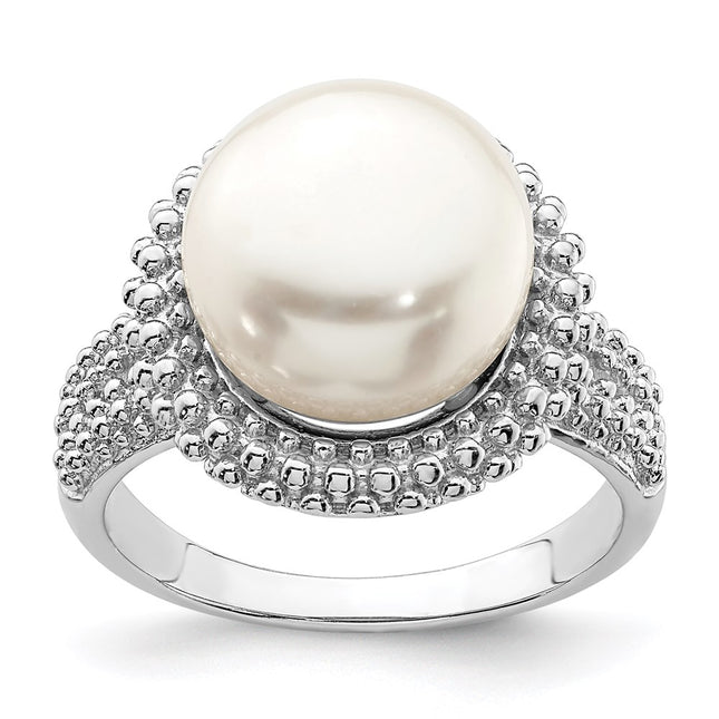 Sterling silver pearl ring