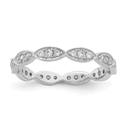 Sterling silver cubic zirconia band