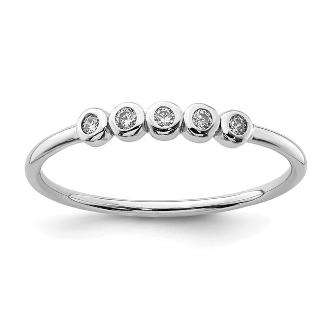 Sterling silver cubic zirconia ring