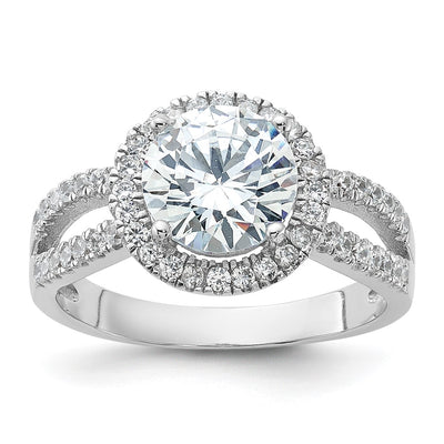 Sterling silver cubic zirconia ring