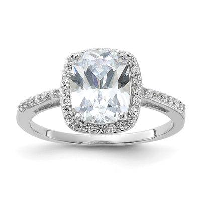 Sterling silver cubic zirconia ring