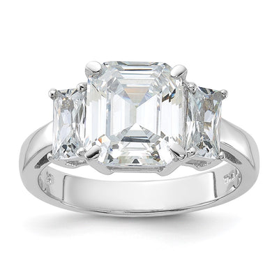 Sterling silver cubic zirconia ring