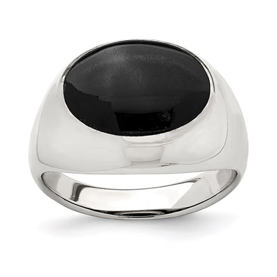 Sterling silver onyx ring