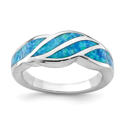 Sterling silver opal ring