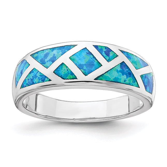 Sterling silver opal ring