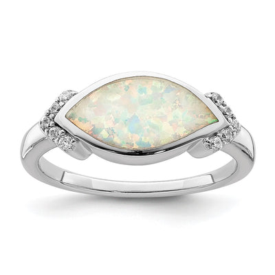 Sterling silver cubic zirconia ring
