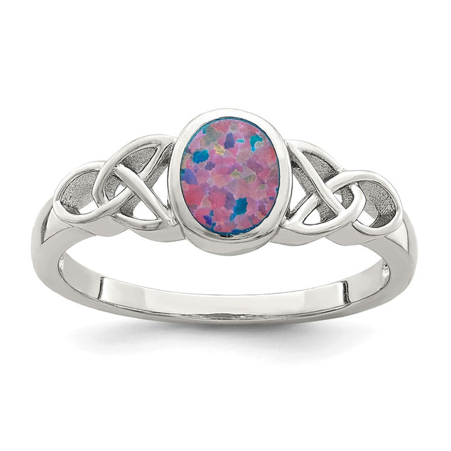 Sterling silver opal ring