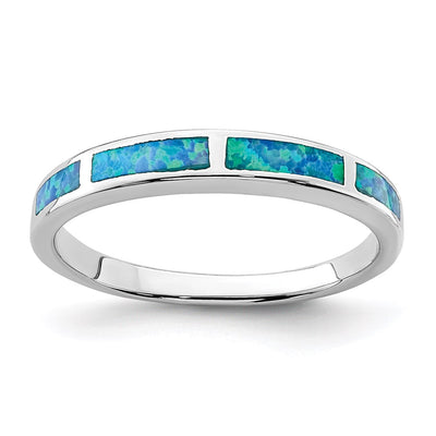 Sterling silver opal band