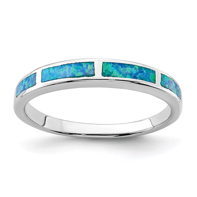 Sterling silver opal band