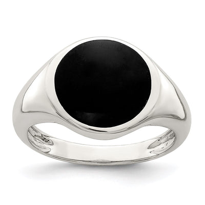 Sterling silver onyx ring