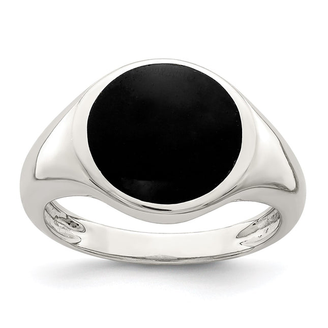 Sterling silver onyx ring