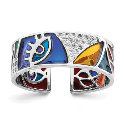 Sterling silver cubic zirconia ring