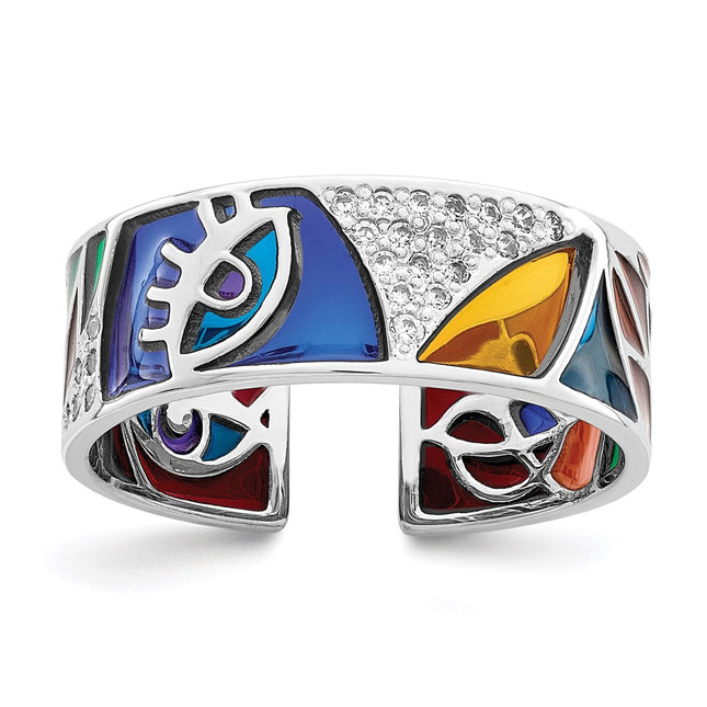 Sterling silver cubic zirconia ring