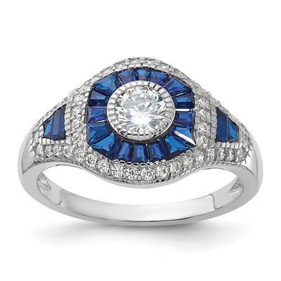Sterling silver cubic zirconia ring