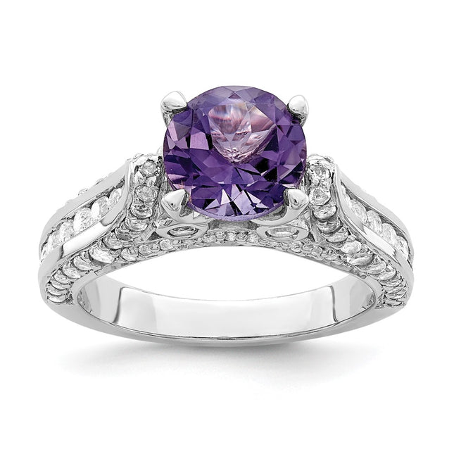 Sterling silver amethyst ring