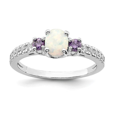 Sterling silver cubic zirconia ring