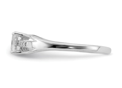 Sterling Silver Rings Style QR7064APR - Classique Jewelry Inc.
