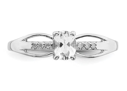 Sterling Silver Rings Style QR7064APR - Classique Jewelry Inc.