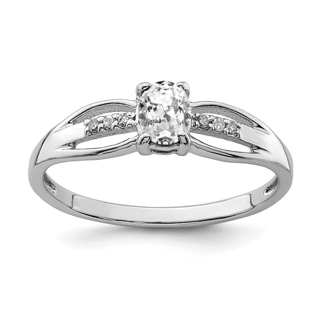 Sterling Silver Rings Style QR7064APR - Classique Jewelry Inc.