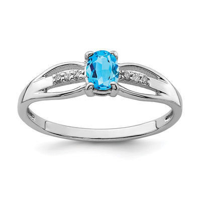 Sterling silver diamond ring