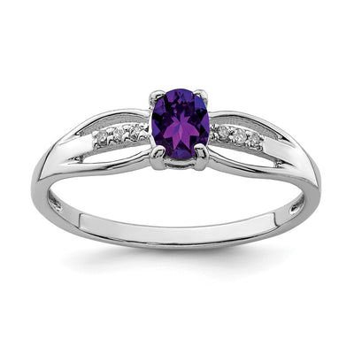 Sterling silver diamond ring