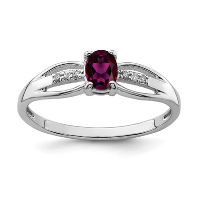 Sterling silver diamond ring