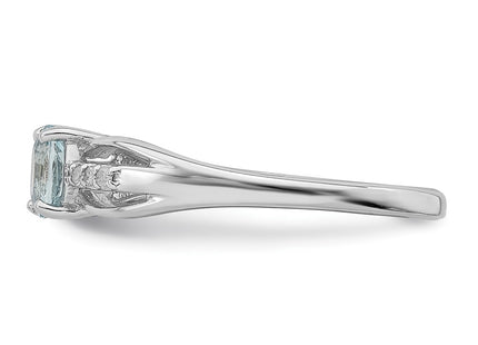 Sterling Silver Rings Style QR7064MAR - Classique Jewelry Inc.