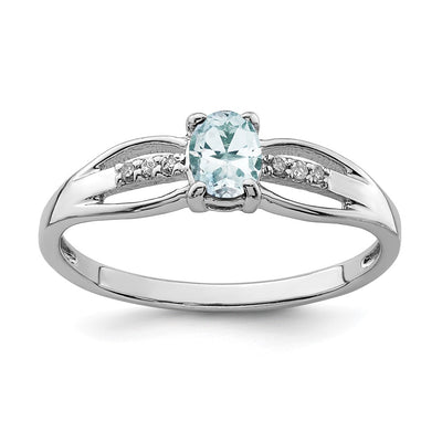 Sterling silver diamond ring