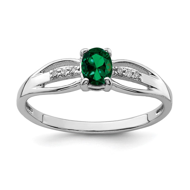 Sterling silver diamond ring