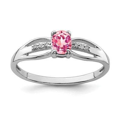 Sterling silver diamond ring