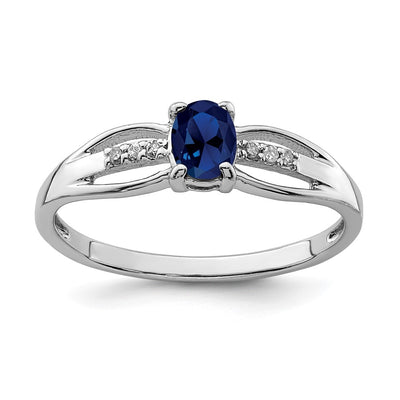 Sterling silver diamond ring