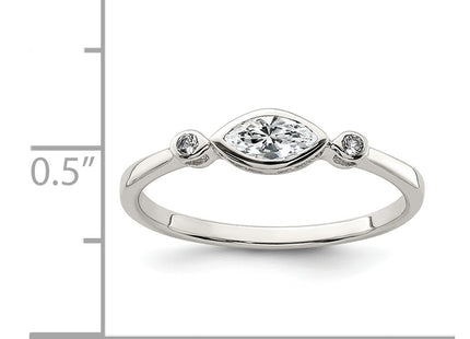 Sterling Silver Rings Style QR7065APR - Classique Jewelry Inc.
