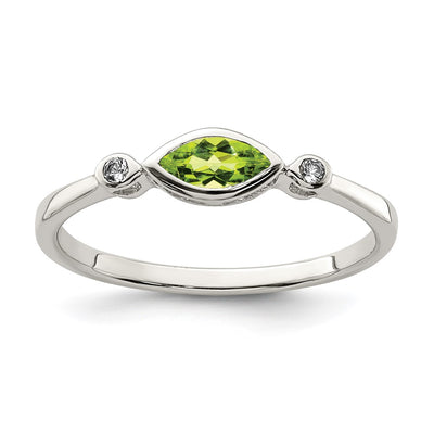 Sterling silver peridot ring
