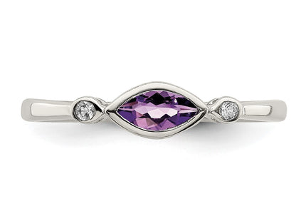 Sterling Silver Rings Style QR7065FEB - Classique Jewelry Inc.