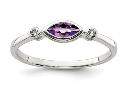 Sterling Silver Rings Style QR7065FEB - Classique Jewelry Inc.