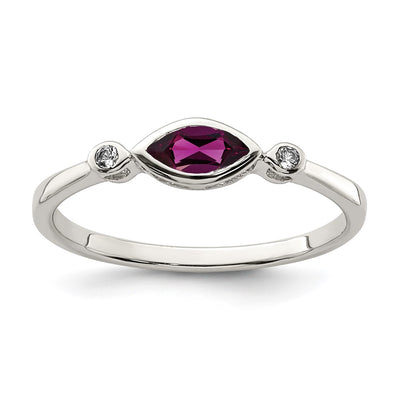 Sterling silver topaz ring