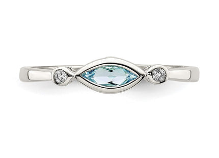 Sterling Silver Rings Style QR7065MAR - Classique Jewelry Inc.