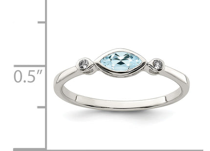 Sterling Silver Rings Style QR7065MAR - Classique Jewelry Inc.