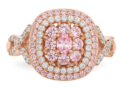 SS/Rose Plated Rings Style QR7124 - Classique Jewelry Inc.