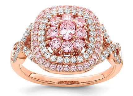 SS/Rose Plated Rings Style QR7124 - Classique Jewelry Inc.