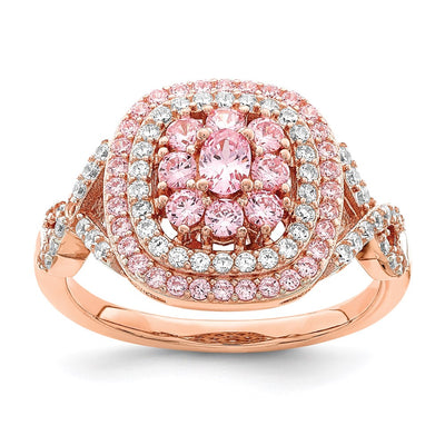 Sterling silver cubic zirconia ring