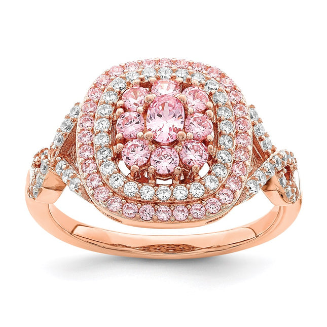 SS/Rose Plated Rings Style QR7124 - Classique Jewelry Inc.