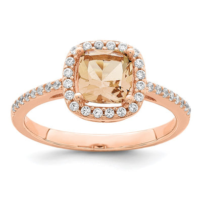 Sterling silver cubic zirconia ring