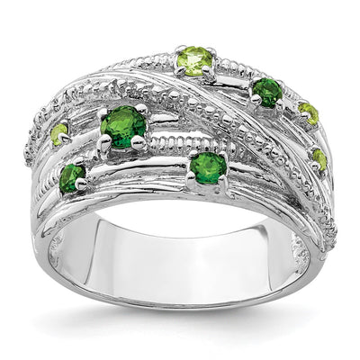 Sterling silver peridot ring