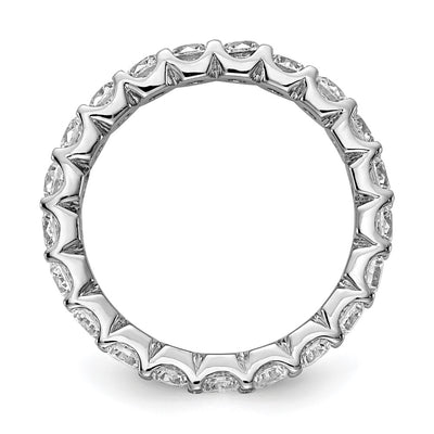 Sterling Shimmer Sterling Silver Rhodium-plated CZ 21 Stone Eternity Band