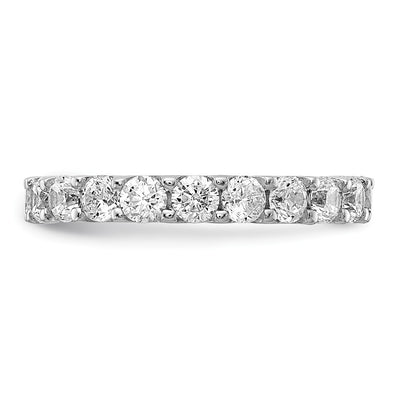 Sterling Shimmer Sterling Silver Rhodium-plated CZ 21 Stone Eternity Band