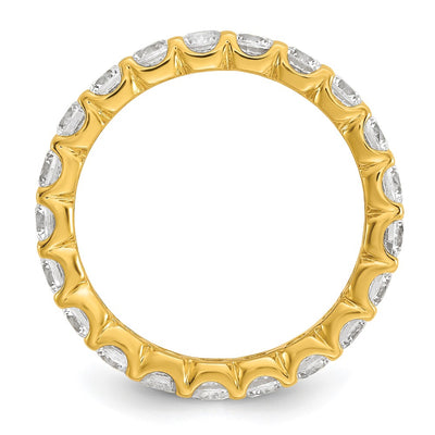 Sterling Shimmer Sterling Silver Gold-tone Flash Gold-plated CZ 20 Stone Eternity Band