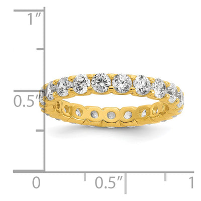 Sterling Shimmer Sterling Silver Gold-tone Flash Gold-plated CZ 20 Stone Eternity Band