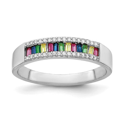 Sterling silver cubic zirconia ring